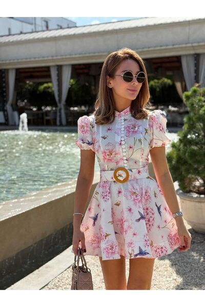 TAYT VEGAS Pera Linen Printed Dress