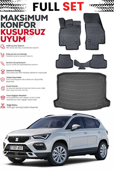 ko kaliteoto Seat Ateca 4X4 2026 Model 4D Bagaj Havuzu+Paspas Seti Premium Se...