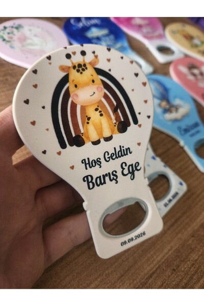 fırsatlar diyarı Zürafa Tema Balon Açacak Magnet Yeni Doğan Bebek Mevlidi Doğ...