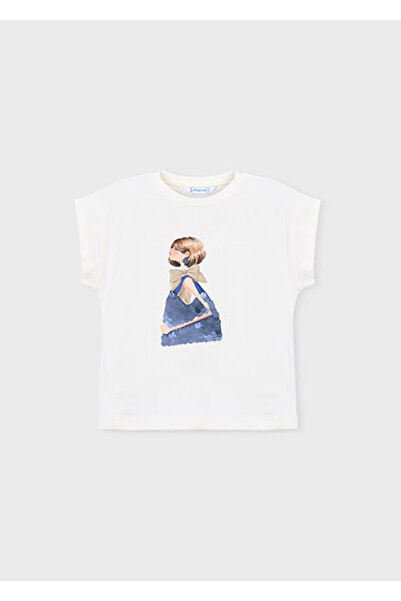 MAYORAL Girl's Patterned T-Shirt White - 03005