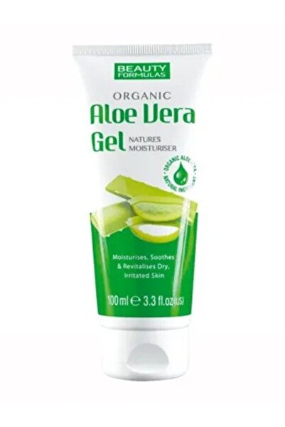 BEAUTY FORMULAS Gel organic emolient cu Aloe Vera, 100 ml,