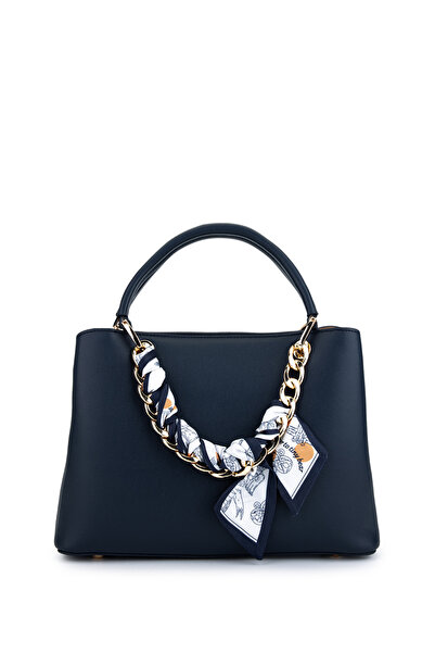 Tamer Tanca Women's Faux Leather Navy Blue Shoulder Bag