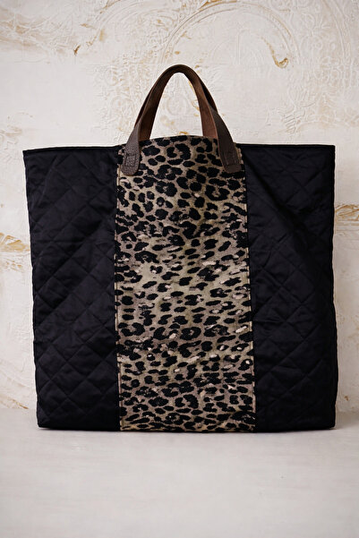 Artemis&Co Artemis &Co Atölyeden Astarlı Leopar , Saten Kapitone Kumaş ve Der...