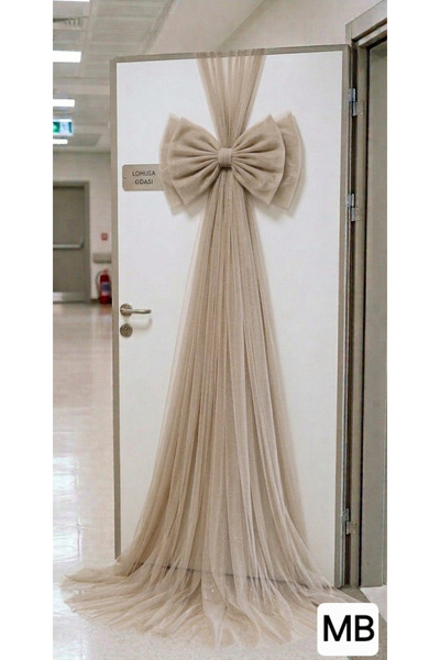 Mutlu Başlangıçlar Hastane Kapı Süsleme Büyük Fiyonk ,Dökümlü Yumuşak 6 Metre...