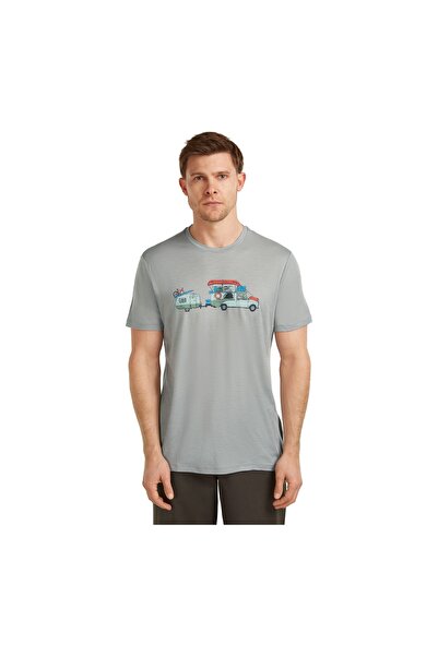 Icebreaker Tricou pentru bărbați Merino 150 Tech Lite Transport Gri