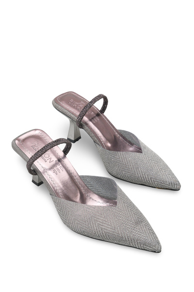 Riccon Дамски обувки със заострен връх, отворена пета и тънък ток 001203