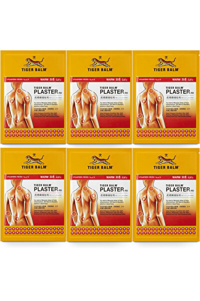 Tiger Balm Pain Relief Medicated Warm Plaster Big (Pack of 6)