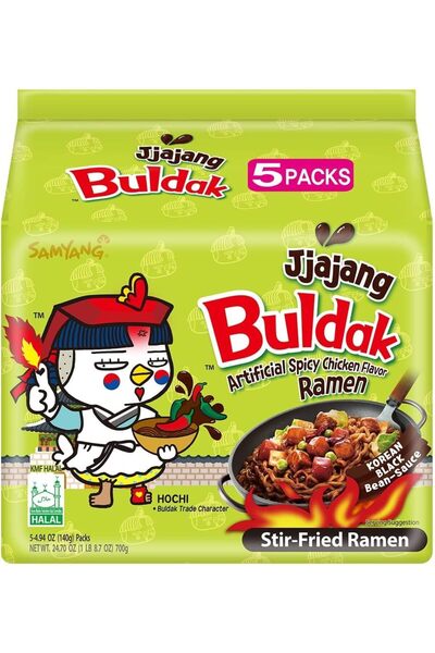 SAMYANG رامن بولداك بنكهة الجاجانغ، عبوة من 5 قطع