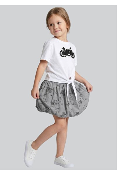 ww waka waka kids store Κοριτσίστικο σορτς με σχέδια και κέντημα, με δέσιμο μ...