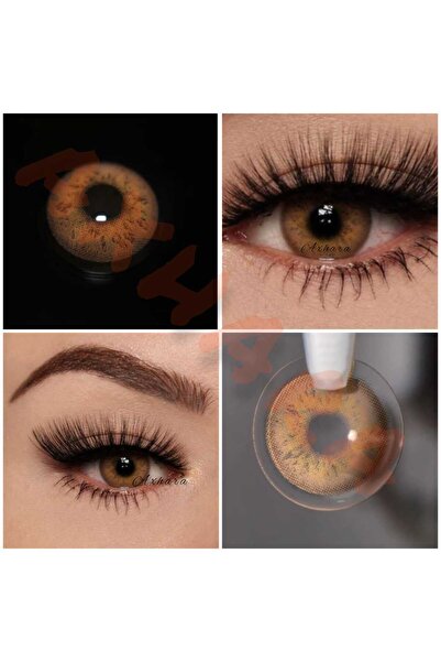 Axhara Newyork Retina Brown Ela Renkli Göz Kirpik Lens Yıllık