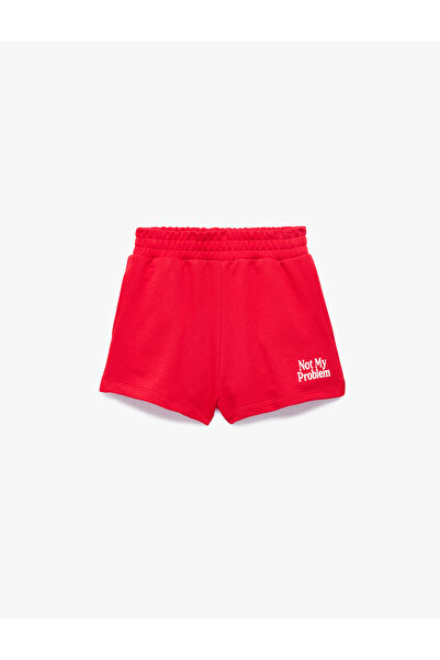 Koton Comfortable Fit Printed Regular Waist Elasticated Mini Sports Shorts