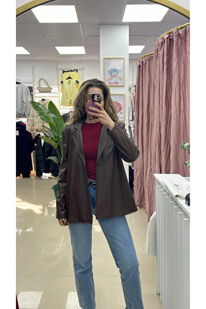 İzge Deri Blazer Ceket