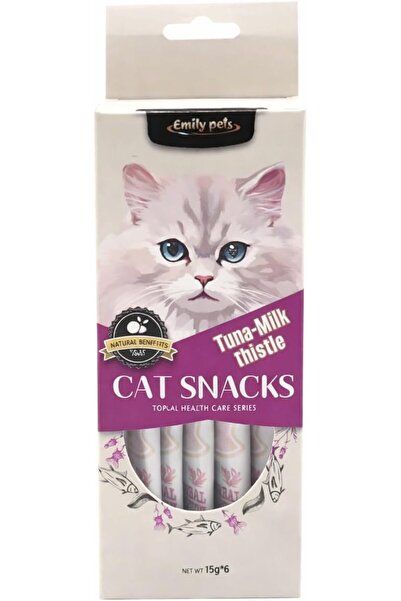 Emily Pets وجبات خفيفة كريمية قابلة للعق للقطط 15 جرام × 6 قطع |   وجبة خفيفة...