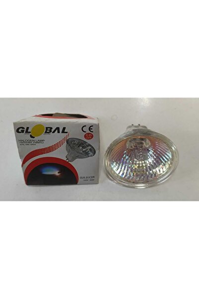 Global 50W 220V GU5.3 iğne Bacak Halojen Ampul (Sıcak Beyaz)