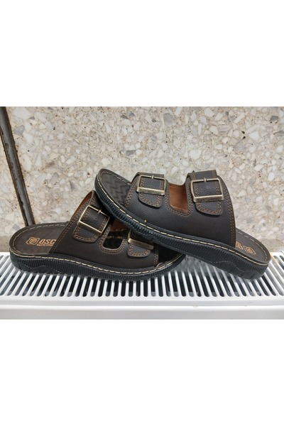 SPOR AYAKKABI MARKET Men's Walking Office Street Slippers with Buckle on the ...