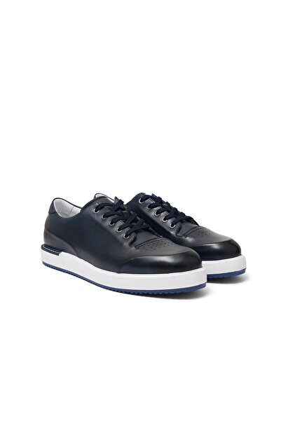Tigra Erkek Sneaker Lacivert Deri Ayakkabı | Günlük- Hafif – Rahat