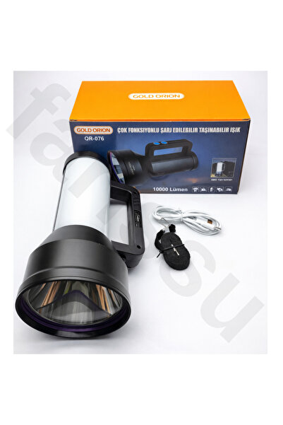 farissu 10000 Lümen Şarj Edilebilir El Feneri - 1 KM Menzilli Projektör & Çok...