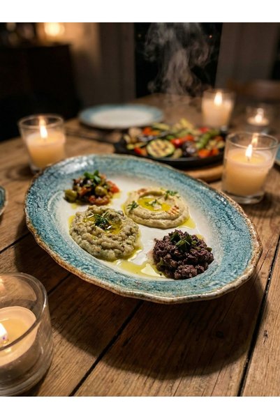 QURA Verde Oval Plate 21 cm - Kayık Plate - Salad Plate - Single Plate - Appetizer Plate