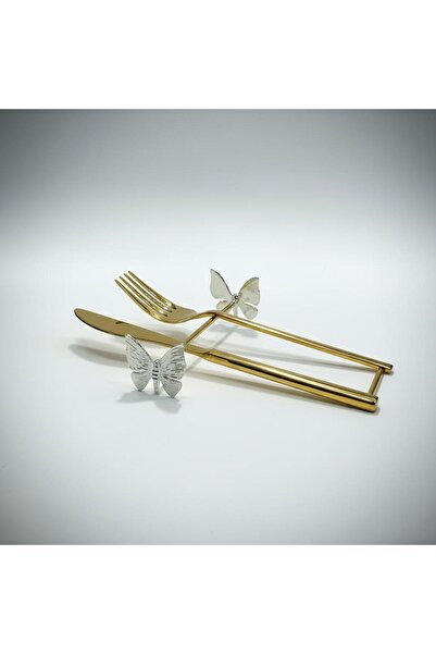 ONON Butterfly Design 6-Piece Fork Spoon Knife Stand |   Decorative Riser Set
