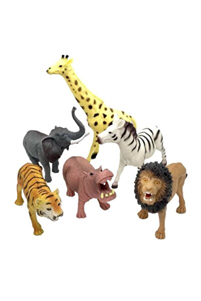 sallma Set complet de 6 animale salbatice de jungla si savana din plastic rez...