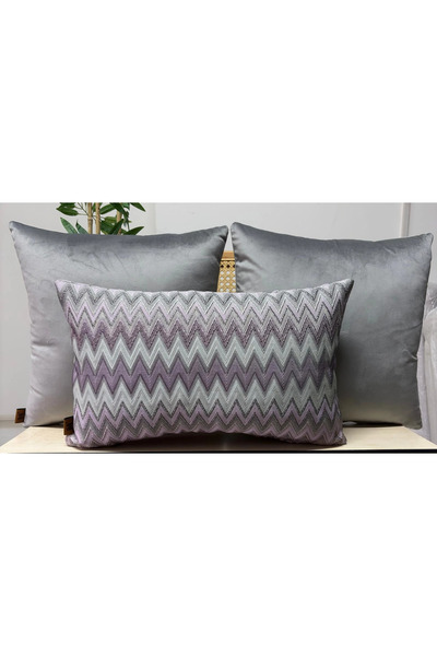 Elanora Home Decorative Cushion Cover, High-Quality Woven Fabric, Set of 3