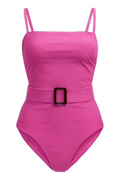 NBB ملابس سباحة بحزام رفيع وحزام خصر، لون وردي