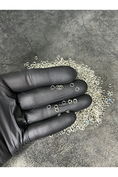Mos Tespih 4mm Gümüş Renk Nikel 30 Adet Tesbih ve Takı Halkası