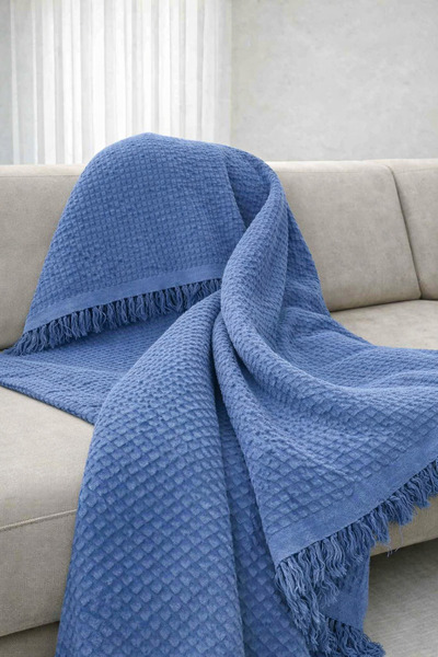 Home Waffle Pattern Sofa Cover Piqué Shawl 175 X 220 cm