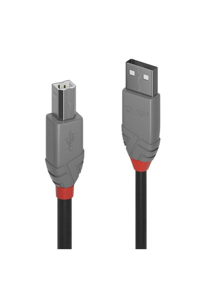 LİNDY USB A to B type printer cable 7.5m Black Anthra Line, L36676