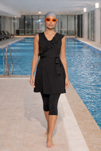 YUYİ Tesmay Lycra Swimwear Fabric Women's Strappy Tight Swimwear