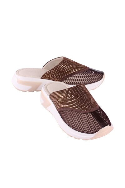 luuq shoes Rony Stoned Mesh Closed Toe Women's Slipper