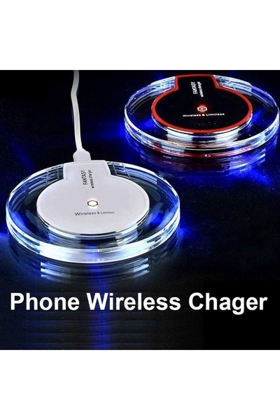 Fantasy Qi Wireless Charger Crystal Design with Fantasy Blue Light Fast Charg...