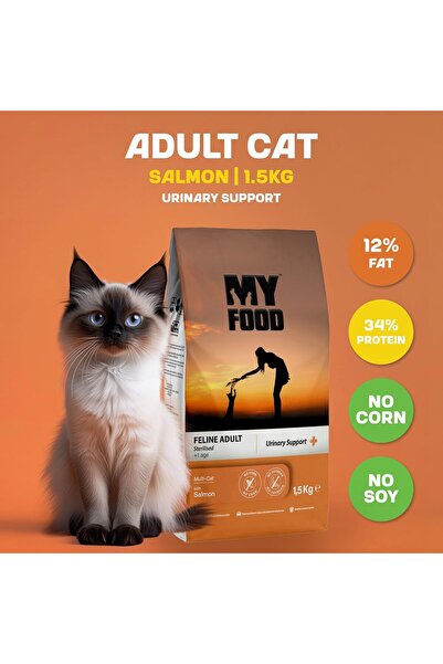 My Food MyFood Adult Cat Salmon, Sterilized & Urinary Support, No Corn & No Soy 1.5Kg