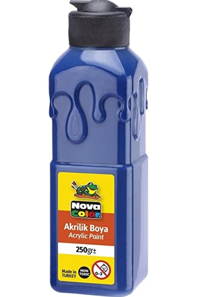 Nova Color Lacivert Akrilik Boya 250 gr 1 Adet Su Bazlı Akrilik Boyası Hobi S...