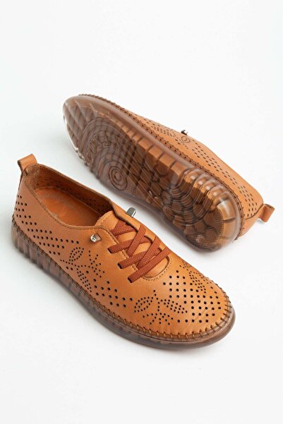 Dilimler Ayakkabı حذاء نسائي كاجوال من الجلد الطبيعي لتقويم العظام، لون أسمر،...