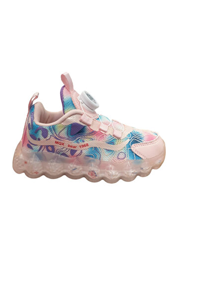 OEM Ροζ παιδικά αθλητικά sneakers από καμβά που φωσφορίζουν στο σκοτάδι.