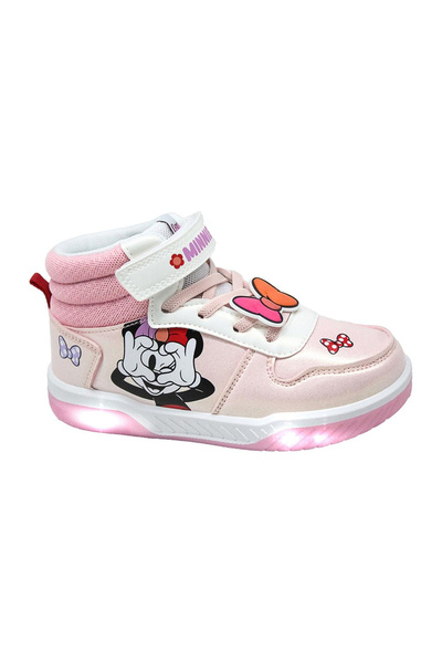 Minnie Mouse Adidași sport roz cu fundă și lumini