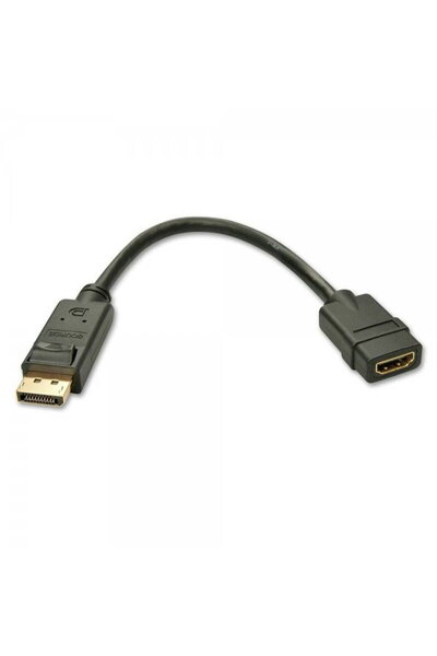 LİNDY Adaptor, 1x DisplayPort 1.2 Masculin - 1x HDMI 1.3 Feminin, Negru