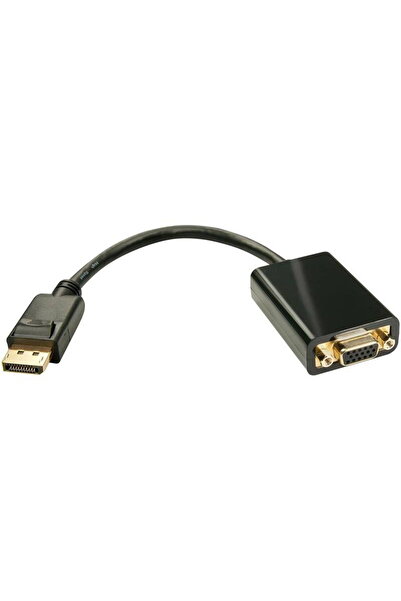 LİNDY Adaptor, 1x DisplayPort 1.2 Masculin - 1x VGA Feminin, Negru