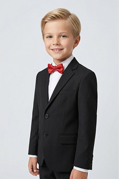 Doctor junior Boys' Black Suit Set - 3-Piece Combination with April 23Rd Shir...