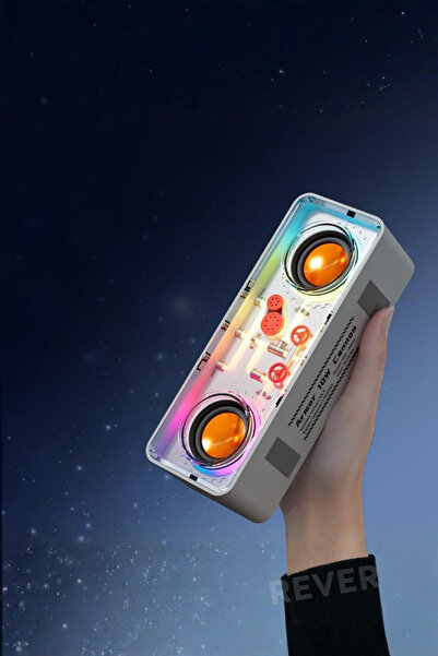 Rever Bluetooth Hoparlör 10W RGB Özel RGB Işık Efektli Taşınabilir Hoparlör