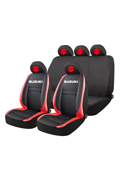 Autohelix MSA Set huse scaune universale HLX5 compatibile cu Suzuki – Negru/Roșu
