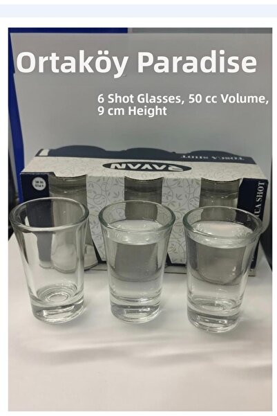 yeni11 كوب زجاجي للقهوة والماء والمشروبات الكحولية سعة 50 سم مكعب من ماركة تي...