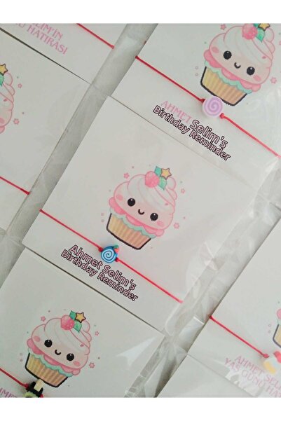 Nas Aksesuar 12 Βραχιόλια Fimo Candy - Δώρο γενεθλίων, με κάρτα προσχολικής η...