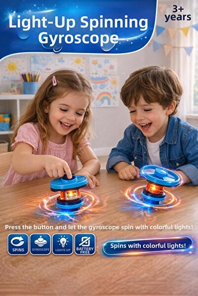hak-iş oyuncak Vacuum Lighted Ufo Spinning Top