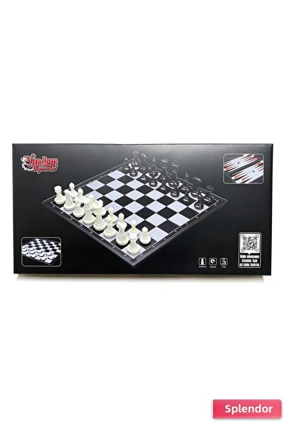Flower Toys VRD10661 مجموعة شطرنج وطاولة تافلا وداما قابلة للطي مع مغناطيس