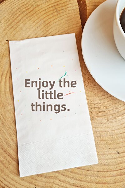 PEKSHOP Presentation Napkin Enjoy The Little Things Written Talking Paper Napkin