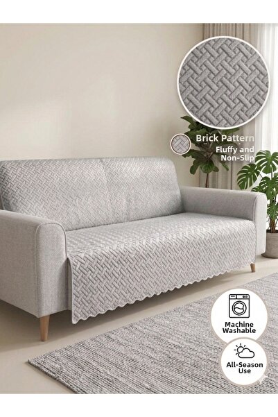 BTF HOME Husă de scaun din burete anti-alunecare 160x205 cu model cărămidă, u...