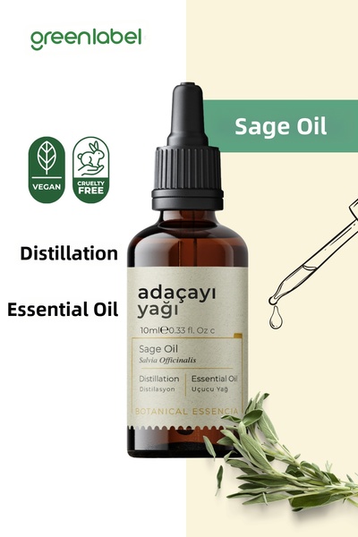 Greenlabel زيت الميرمية (زيت التفاح الحار) طبيعي ونقي 100% 10 مل