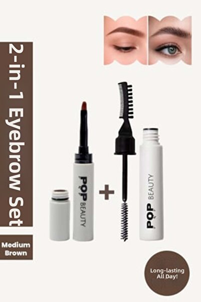 POP Beauty مثبت الحواجب وتصفيفه ودهن الحواجب، مجموعة العناية بالحواجب مكونة م...